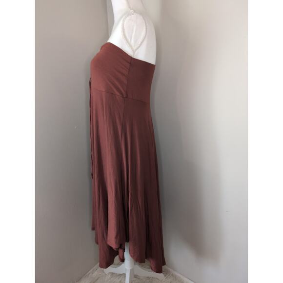 Kylie Paige Ashley orange cottagecore rustic flowy dress skirt combo M - Picture 3 of 9